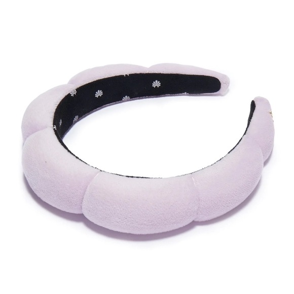 Lele Sadoughi lavender velvet scalloped headband main image 6
